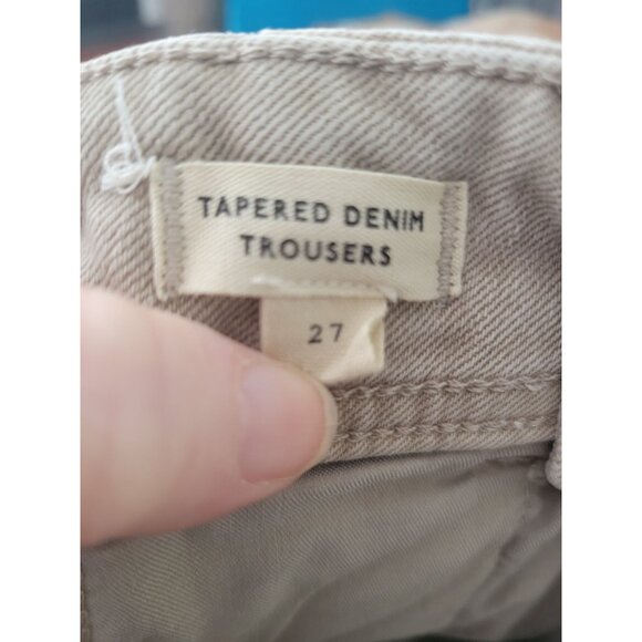 Madewell Womens Tan Tapered Demin Trousers Jeans size 27 Preppy Neutral - Picture 4 of 11